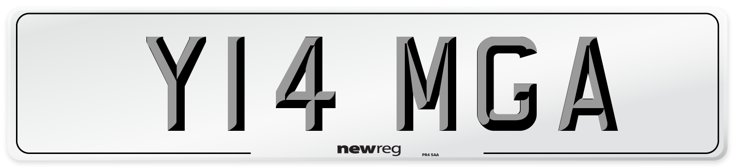 Y14 MGA Number Plate from New Reg